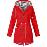 Winter Windbreaker Jacket Coat Lightweight Oversized Hooded Zipper Outdoor Coat Hiking Clothes Female Waterproof