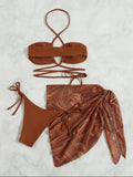 three-piece bikini swimsuit with