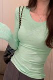 Sweater With Round Neck And Long Sleeves, A New Bottomed Shirt For Women In Autumn, Slim And Slim, Underwear-Outfit