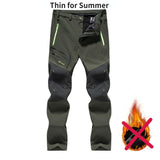 Pants Winter Fleece Warm Oversized Outdoor Hiking Camping Sports Trousers Casual Soft Waterproof Cargo Pants Plus