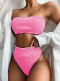 Toloer Outside Single Swimsuit Hot Style Bikini Hot Selling Bikini Swimsuit Pure Color Swimsuit Split Swimsuit B166-Outfit