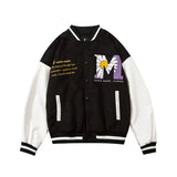 Bomber Jackets Women Embroidery Letter Daisy Flowers Men's Jacket Oversized PU Leather Hip Hop Baseball Jackets