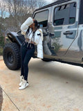Winter Jacket For Women 2022 Long Sleeve Turn-down collar Top Zipper Puffer Jackets Puffer Bubble Print Coats And
