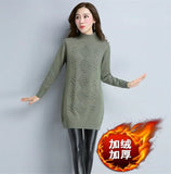 Winter Women Knit Sweater Pullover Clothes Solid Long Sleeve Turtleneck Sweater Warm Knit Bottoming Shirt Female Tops