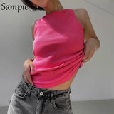 Underwear 2021 Summer Ribbed Knitted Sexy Square Collar White Crop Tops Casual Women Off Shoulder Tank