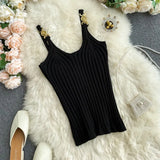 Halter Sexy Camisole Top 2021 Summer Women Sexy off-Shoulder Solid Color Sleeveless Camis Women's Clothing Tanks