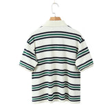 Women's New Hit-Colored Striped Short-Sleeved T-Shirt