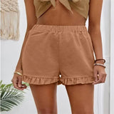 New Women's Shorts Burst Casual High-Waisted Cotton Straight