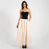 Summer New Fashion Thrombole-Width Sleeveless Dress Women's