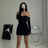 Slim Fit Long Sleeve Dress-Outfit