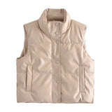 Women Fall Winter Puffer Vests Jackets Warm Sleeveless Coats Harajuku 2023 y2k Clothes Luxury Vintage Crop Waistcoat Streetwear-Outfit