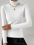 Solid Turtleneck Women Pullover Sweaters Autumn Long Sleeve Knitted Jumper Tops 2022 Casual Soft Warm Ladies Slim