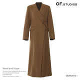 Autumn And Winter Special Aircraft Process Irregular Structure Long Wind Coat Female