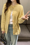 Cardigan Candy Color Soft Waxy Sweater Girl Autumn And Winter New Loose Lazy Circle Yarn Sweater Jacket-Outfit