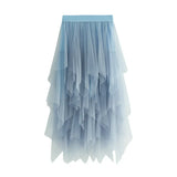 Mesh Dress Women's Long Mid-Term 2025 Spring New Yarn Skirt High-Waisted Thin Skirt
