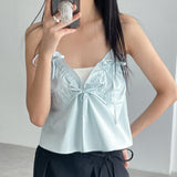 Design Sweet And Fresh Summer Fresh Temperament 100-Fold Vest Pleated With Solid Color Sling Vest-Outfit