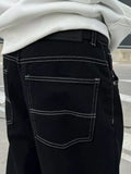 New Y2K Hip Hop Skateboard Loose Pokaifu Cartoon Embroidery Leisure-Outfit
