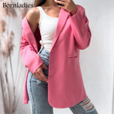 2021 Women Chic Oversized Green Blazer Spring Single Buttons Female Loose Suit Jacket Full Sleeve Outwear Y2K