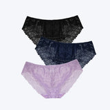 3pcs/Pack! Plus Size Women Underwear Lace Briefs Sexy Panties for Women XL- 4XL Comfort