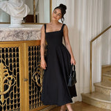 Spring Summer New Women's Temperament Solid Color Collar Sleeveless Belt Sling