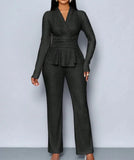 Summer New Waist Thin Solid Color Long Sleeve