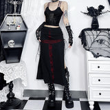 Summer 2024 New Hip Skirt Dark Wind Sexy Cross Splicing Basic Tie-Up Half-Skirt Woman-Outfit