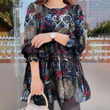 ZANZEA Ruffle Shirts Women 2022 Female Elegant Blouse Casual Puff Sleeve Black Tops Spring O Neck Blusa Femininas