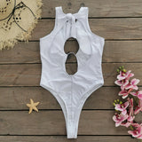 2025 New Pure White One-Piece Swimsuit Women's