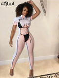 Summer Casual Jumpsuits For Women 2022 3D Print Short Sleeve Turtleneck Bodycon One Piece Outfits Rompers Womens