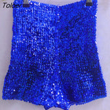 Jazz stage dress female singer sequins slim high waist
