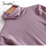 Leisure high collar basic sweater Slim cosy long sleeve pullover Home style fashion women's sweater Autumn winter