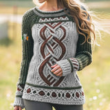 2025 3D Digital Print Round-Neck Sweater Knitted