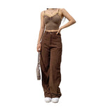 Corduroy Wide Leg Casual Female Autumn