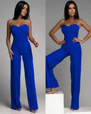 Fashion Tube Top Long Jumpsuit Women Elegant Temperament Tube Top Wide-leg Jumpsuit Women 1028-0-Outfit