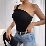 Toloer Women's Wear 2024 Fashion Sexy Off The Shoulder Waist Female Jacket Small Vest Senior Sense Temperament Pure Color Thin-Outfit