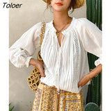 2023 Spring Summer Blouse Shirts Women Long Sleeve Boho White Loose Blouses Shirt Women's Clothing Beach Tops