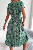 Floral Pleated Belted