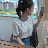 Women Print 4 Colors Cropped Retro Ulzzang Summer College Sweet Ladies Y2K Holiday Leisure Hot Sale Fashion Design