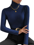 Solid Turtleneck Women Pullover Sweaters Autumn Long Sleeve Knitted Jumper Tops 2022 Casual Soft Warm Ladies Slim