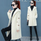 coat autumn and winter cashmere medium length spring and autumn foreign style windbreaker new versatile women's