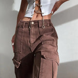 baggy cargo jeans with a vintage
