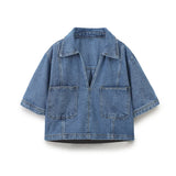Denim Shirt 6164070 Double Cardigan Skirt 6164068 Suit-Outfit
