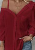 Shoulder Long-Sleeved Shirt Women's