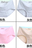 Solid Color Cotton Women Panties Underwear Breathable Women Girl Briefs Comfortable Mid RiseUnderpant Lingerie