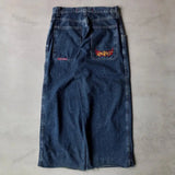 Baggy Jeans Hip-Hop Street Clothing Vintage Harajuku High-Waist Wide-Leg Jeans-Outfit