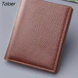 Men Wallet Thin Card Holder Solid Color Blocking Luxury Card Holder Organizer Money Coin Bag Purses Short Leather Male