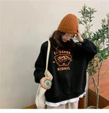 spring and autumn new splicing Pullover fashion Korean thick and thin women's Sweatshirt Navy Gray Black Pink women's