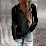 Zipper Cardigan Hooded Sweaters 2022 Autumn Women Ladies Casual Hoodies Loose Long Sleeve Tops Knitted Outerwear