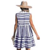Temu Spring And Summer New Printed Vest V-Neck Mid-Change