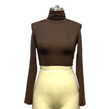 Women's Bottom Shirt 2025 Autumn And Winter 2025 New T-Shirt Long-Sleeved Long-Sleeved Short-Sleeved Umbilly Sexy Body-Playing